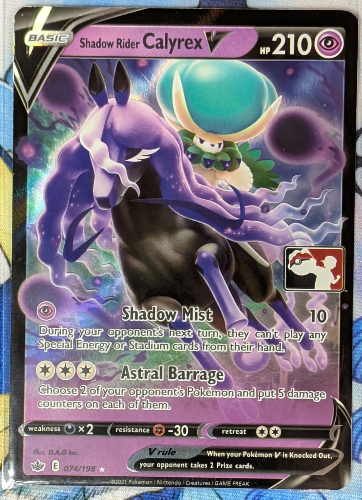 Chilling Reign Shadow Rider Calyrex V [Prize-Pack] Pokémon card